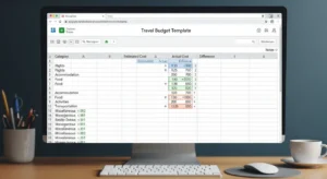 travel budget template google sheets